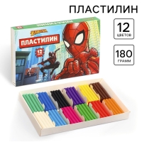 Пластилин 12цв 180г Человек паук