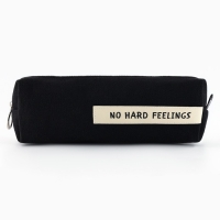 Пенал школьный текстильный No hard feelings, 18&times;6.5 см