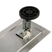 Трап ZEIN engr, c флaнцeм свободного вращ 360&deg;, 7*40 см, d=40/50 мм, нерж сталь, сатин