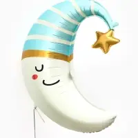 Воздушный шар фольгированный 28" &laquo;Месяц, голубой&raquo;