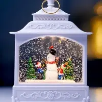 Фигура светодиодная "Снеговик" 5.5х14х19.5 см, 3хААА (не в компл.), музыка, USB, Т/БЕЛЫЙ