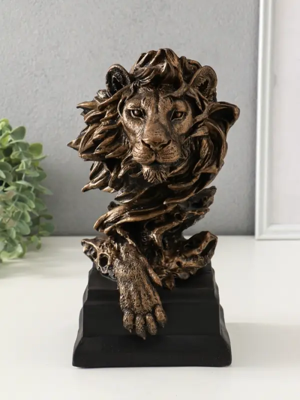 Копилка "Лев на пьедестале" 31х18 см, бронза