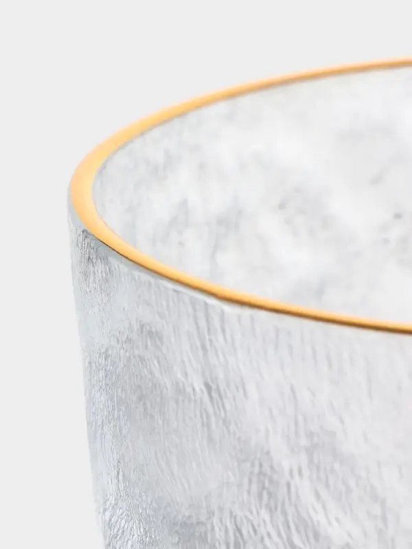 Набор кружек "Льдинка", 2 шт, золотой обод, 410 мл, 10,5х21х8,5 см