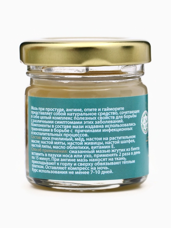 Мазь при простуде, ангине, отите, гайморите,"GoryStepy", 30 мл