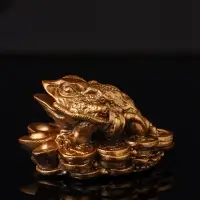 Фигура "Жаба на деньгах" 8х8х4см, бронза
