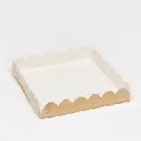 Коробка для печенья, крафт, 18&times;18&times;3 см