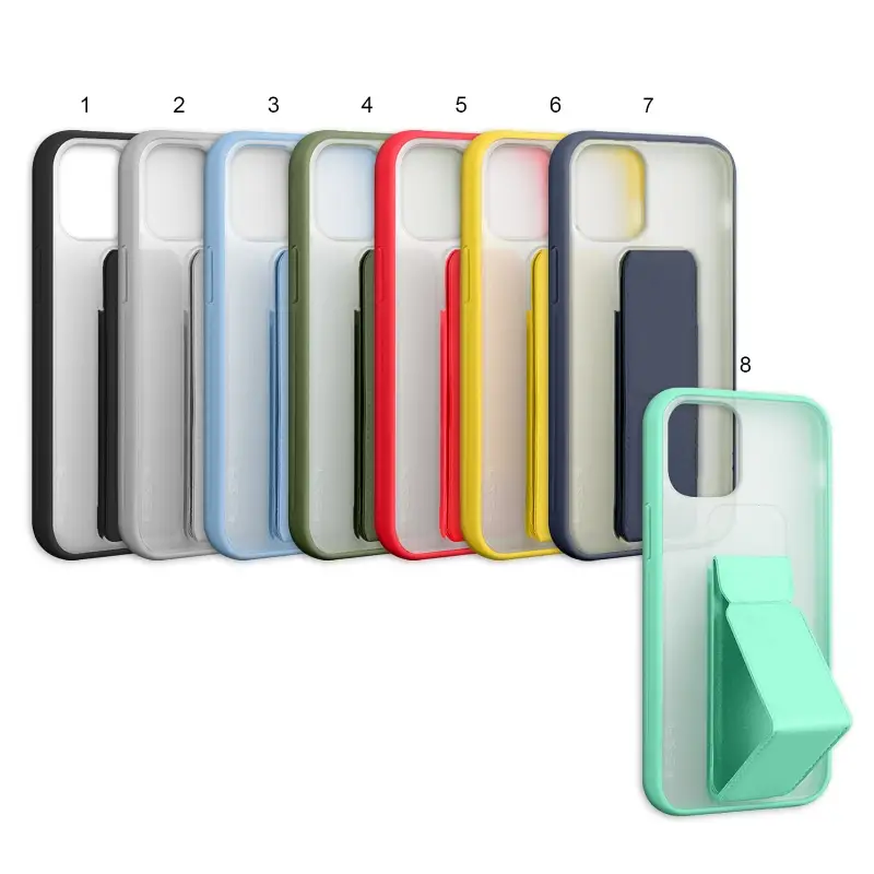 Чехол IPh 12 Mini с держателем 3 в 1 прозрачный