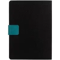 Ежедневник Boom, недатированный, черный с бирюзовым
