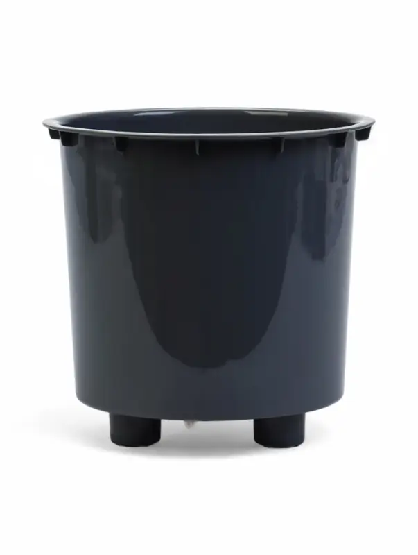 Кашпо со вставкой 2,5 л d15,7 см h15,6см "Genius" пластик серый
