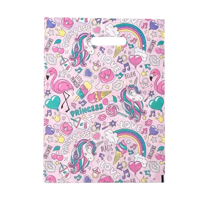 Пакет полиэтиленовый с вырубной ручкой &laquo;Единороги&raquo;, 30&times;40 см, 50 мкм