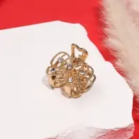 Крабик для волос &laquo;Бантик&raquo;, стразы, 2.5 см, золото