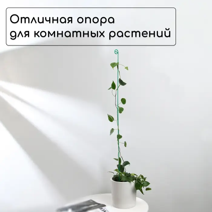 Колышек для подвязки растений, h=100 см, d=3 мм см, проволочный, зелёный, Greengo