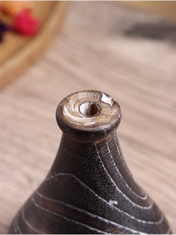 Ваза "Агата" дерево Джати, 11х11х14 см, цв. темно-коричневый