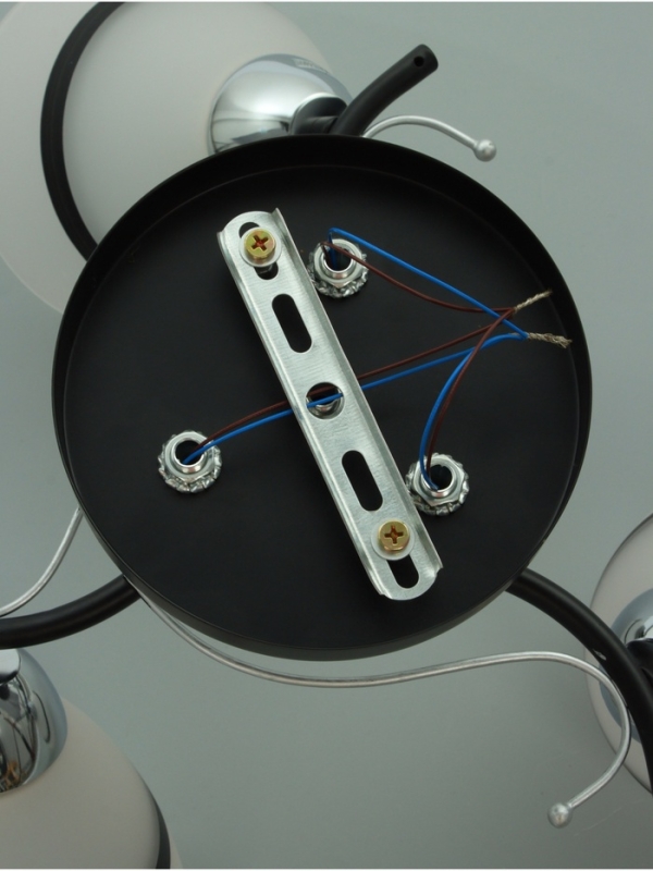 Люстра "Лайма" 3хЕ27 40Вт черно-хромовый 46х46х24 см