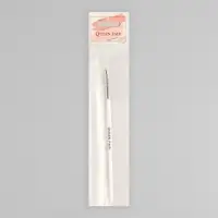 Кисть для дизайна ногтей, изогнутая, точечная, 17.5 см, d=2&times;7 мм, белая