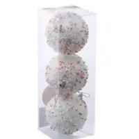 Набор шаров пластик d-8 см, 3 шт "Абель" колор