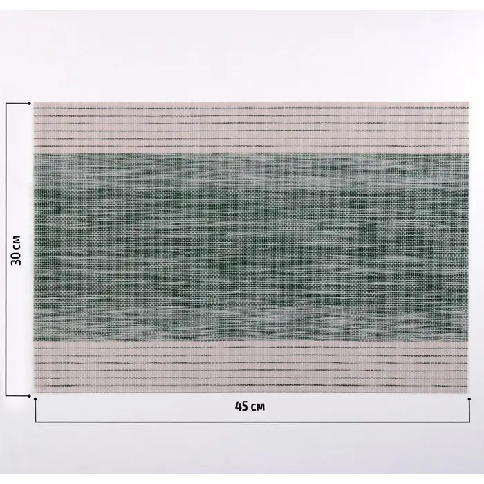 Салфетка сервировочная на стол &laquo;Космос&raquo;, 45&times;30 см, цвет зелёный