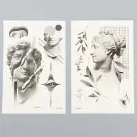 Переводные татуировки &laquo;Скульптура&raquo;, временные, 2 листа, тату &mdash; 9 шт.