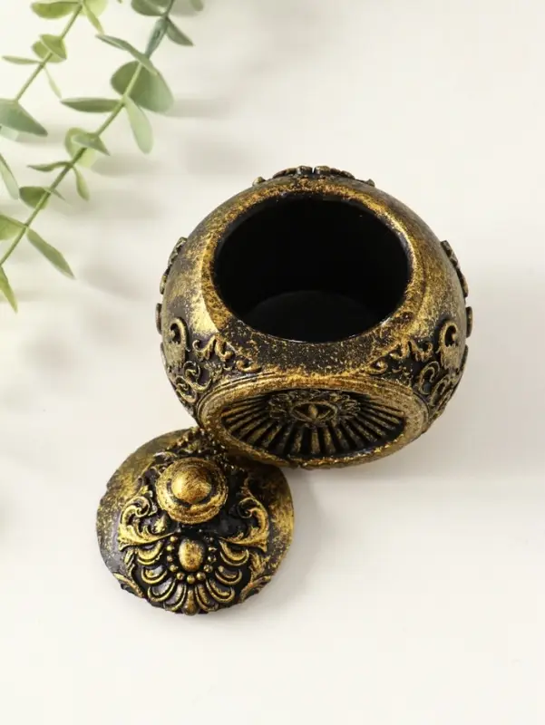 Шкатулка для украшений &laquo;Флоренция&raquo; 10&times;9 см, гипс, старое золото