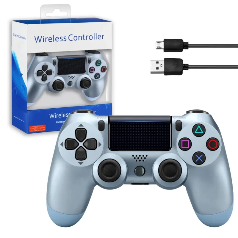 Джойстик PS4 DualShock беспроводной AA стальной синий