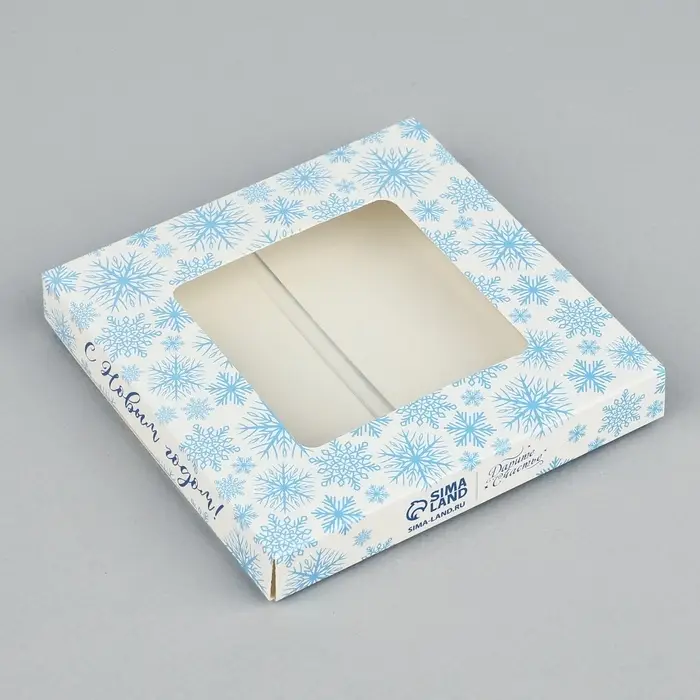 Коробка для шоколада &laquo;Спешу поздравить&raquo;, с окном, 10.2 х 1.4 х 10.2 см