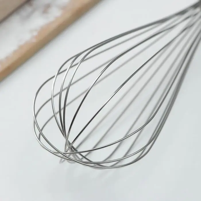 Венчик для взбивания KONFINETTA &laquo;Сильвер&raquo;, струна 1,3 мм, 37&times;8&times;8 см, цвет серебристый