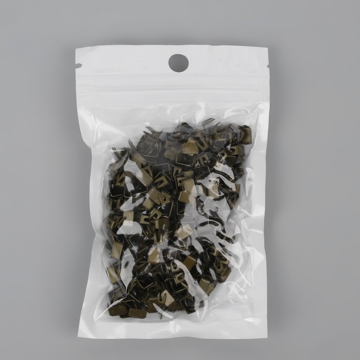 Нижний ограничитель для молнии, металлический, №5, 500 &plusmn; 20 шт, цвет антик