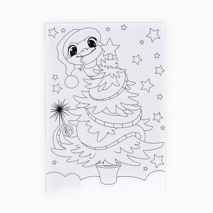 Раскраска антистресс на новый год. Открытки для вдохновения &laquo;В ожидании Нового года&raquo;, А6