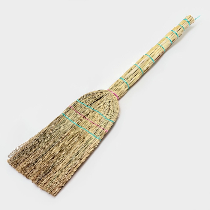 Веник 3-х прошивной &laquo;Сорго&raquo;, усиленный, с петлей, 350 гр, 95 см