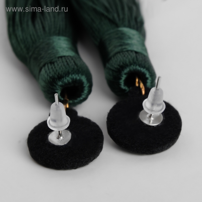 Серьги &laquo;Кисти&raquo; гармония, цвет изумрудный, L кисти 8,5 см