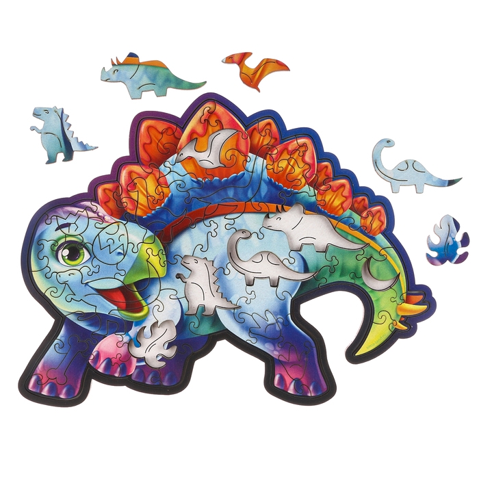 Пазл деревянный фигурный &laquo;Стегозавр&raquo;, 67 элементов