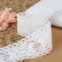 Кружево вязаное, 60 мм &times; 15 &plusmn; 1 м, цвет белый