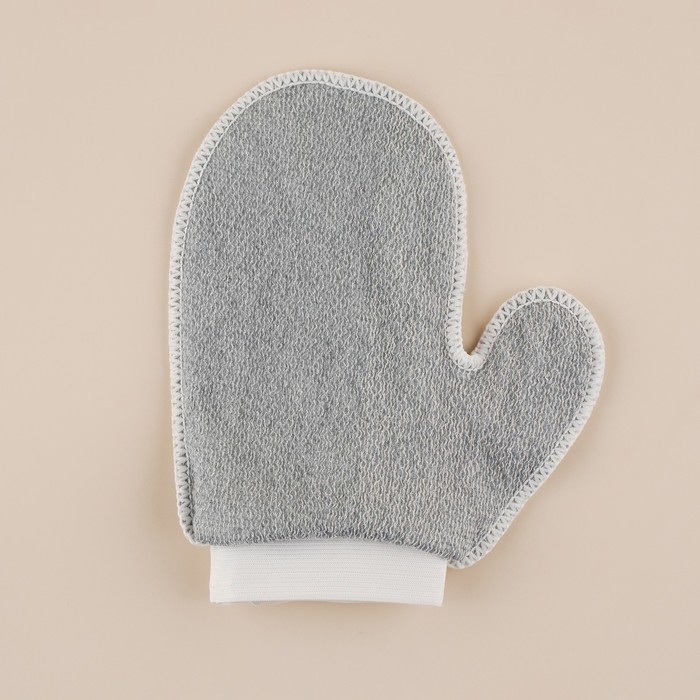 Мочалка-варежка массажная SL Home &laquo;Ортика&raquo;, хлопок, 20&times;17 см, цвет серый