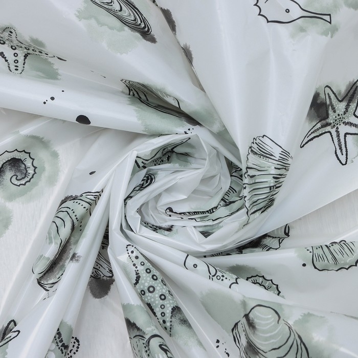 Штора для ванной &laquo;Посейдон&raquo;, 180&times;180 см, цвет чёрный