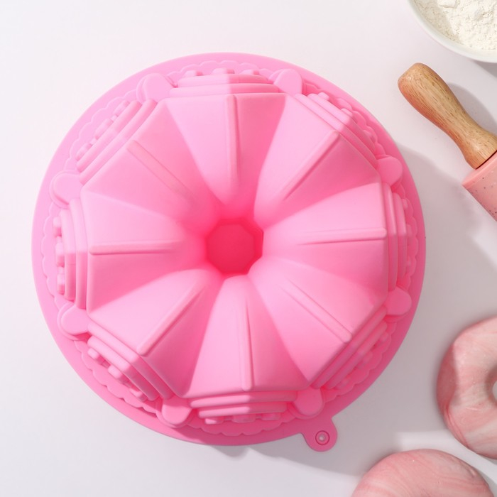 Форма для выпечки Доляна &laquo;Немецкий кекс. Замок&raquo;, силикон, 22&times;8 см, цвет МИКС