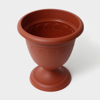 Кашпо уличное на ножке высокий &laquo;Колывань&raquo;, 8,1 л, цвет терракотовый