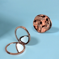 Зеркало складное &laquo;Волны&raquo;, d = 7,5 см, цвет розовое золото