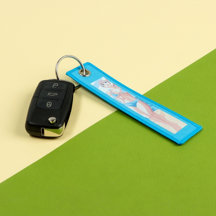 Брелок для автомобильного ключа "Аниме девушка", ремувка