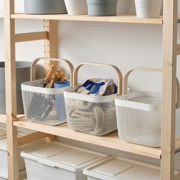 Корзинка универсальная LaDо́m, 26,5&times;25,5&times;18 см, цвет белый