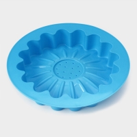 Форма для выпечки Доляна &laquo;Гербера&raquo;, силикон, d=23 см (внутр. d=19 см), цвет МИКС