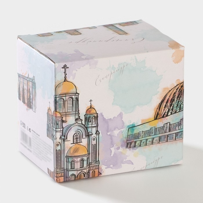 Кружка фарфоровая Доляна &laquo;Екатеринбург&raquo;, 340 мл