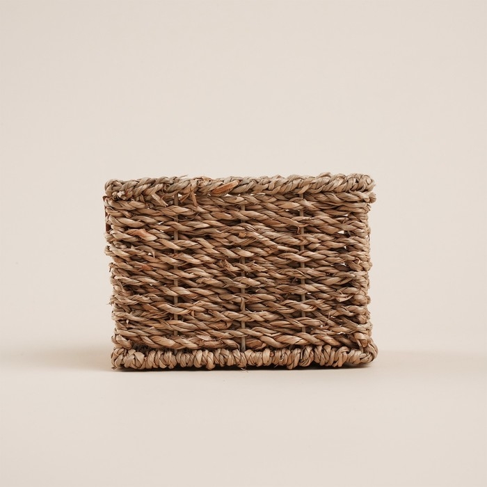 Кашпо ручного плетения из соломы Sima home, 12х8х8,5 см, прямоугольное