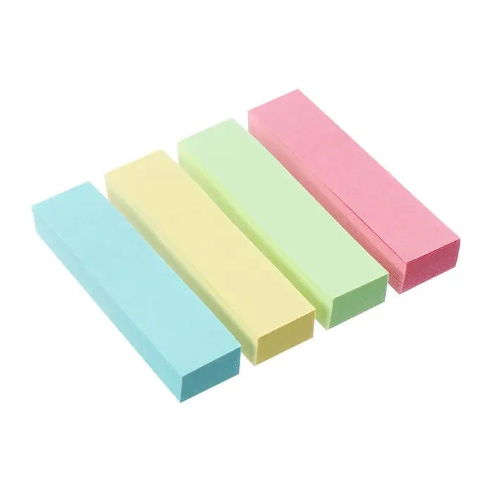Блок - закладка с липким краем, 12&times;50 мм, бумажные, 4 цвета по 80 листов, пастель