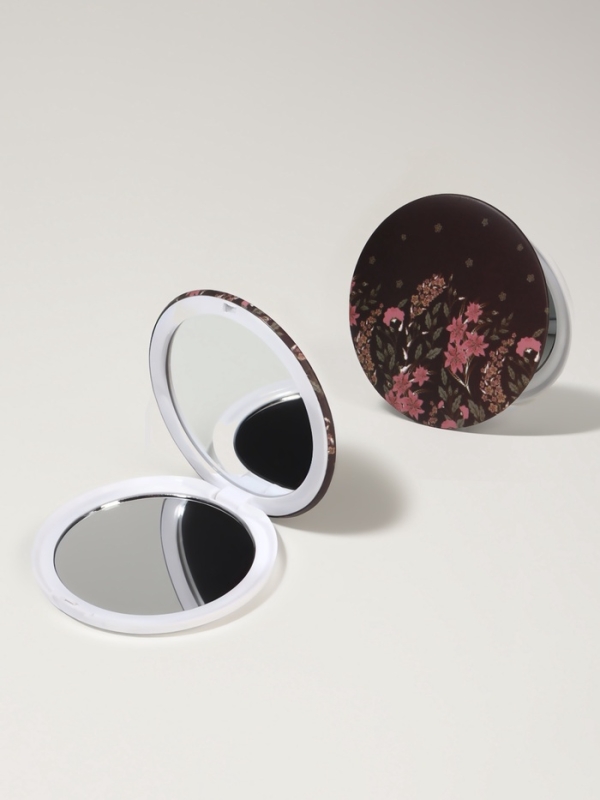 Зеркало складное &laquo;Цветы&raquo;, d = 7,5 см, цвет МИКС