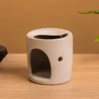 Аромалампа керамика, цв. молочный, 6,5х6,5х7 см