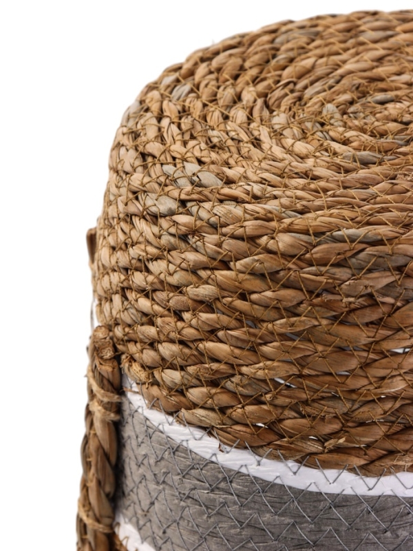 Набор кашпо "Инга" серая полоса, 20,5х25/25,5х28/27х33см