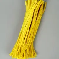 Синельная проволока, набор 100 шт, размер 1 шт 30х0,8 см, цвет желтый