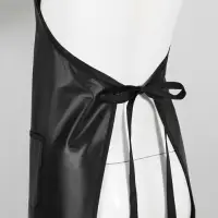 Фартук парикмахерский, одностронний, 3 кармана, чёрный