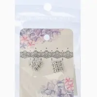 Серьги со стразами "Квадрат" 9*9мм, цвет белый в серебре