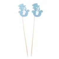 Топпер новогодний для торта &laquo;Снеговик&raquo;, 20 см, 2 шт.